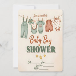 Det är en pojke! Baby Boy Shower-inbjudan Inbjudningar