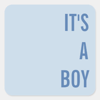 Det är en pojke baby shower fyrkantigt klistermärke