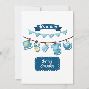 Det är en pojke baby shower inbjudan
