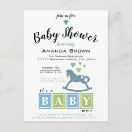 Det är en pojke Baby Shower Inbjudan