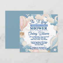 Det är en pojke baby shower inbjudan