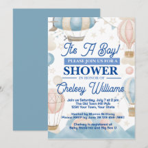 Det är en pojke - Baby Shower-inbjudan