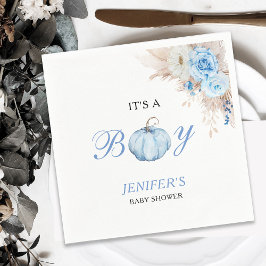 Det är en pojke Baby Shower Pumpa Pappersservett
