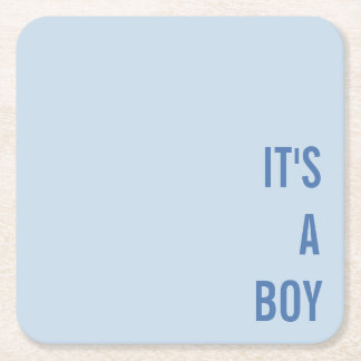 Det är en pojke baby shower underlägg papper kvadrat