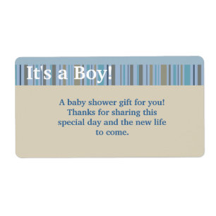 Det är en pojke, baby showerfavöretiketter fraktsedel