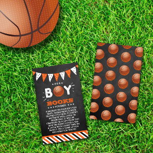 Det är en pojke! Basketball Baby Shower Bok-begära Tilläggskort