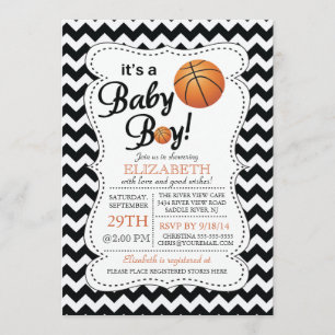 Det är en Pojke Basketball Baby Shower Inbjudningar
