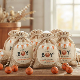 Det är en pojke! Basketboll, teman med samkörd bab Runt Klistermärke