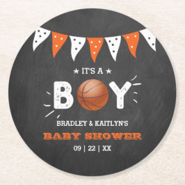 Det är en pojke! Basketboll, teman med samkörd bab Underlägg Papper Rund