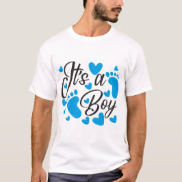 Det är en pojke! Bebisbadannons | Söt bebis T Shirt