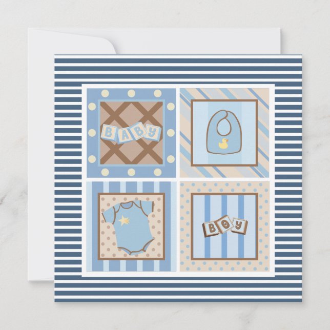 Det är en pojke! Bjukbildsinbjudningar Inbjudningar (Framsida)