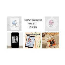 Det är en pojke! Blått Baby Gravid-meddelande Meddelande