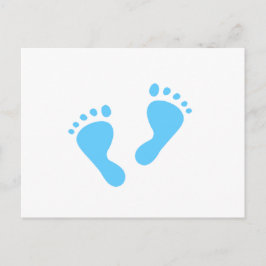 Det är en pojke - Blue Baby Feet Meddelande Vykort