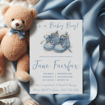 Det är en Pojke! Blue Baby Shower Baby Shower