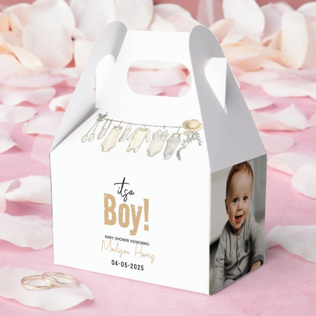 Det är en pojke! Blue Baby Shower - Cute & Sweet Presentaskar (Bröllop)