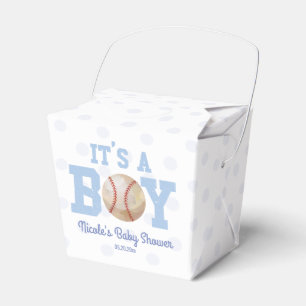 Det är en pojke! Blue Baseball Baby Shower Presentaskar