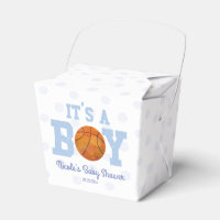 Det är en pojke! Blue Basketball Baby Shower