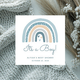 Det är en pojke Boho regnbåge Baby Shower Pappersservett
