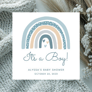 Det är en pojke Boho regnbåge Baby Shower Pappersservett