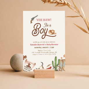Det är en pojke Cowboy Baby Shower Inbjudningar