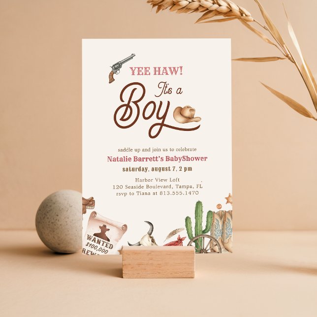 Det är en pojke Cowboy Baby Shower Inbjudningar (Skapare uppladdad)
