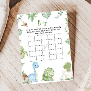 Det är en pojke Dinosaurie Baby Shower Bingo spel