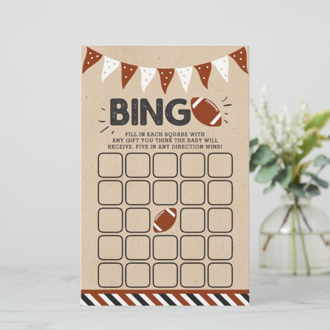 Det är en pojke! Fotboll - barn Shower Bingo (Stående Fram)