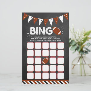 Det är en pojke! Fotboll - barn Shower Bingo