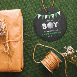 Det är en pojke! Golf Thenzed Co-ed Baby Shower Gåvor Etiketter