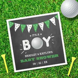 Det är en pojke! Golf Thenzed Co-ed Baby Shower Pappersservett