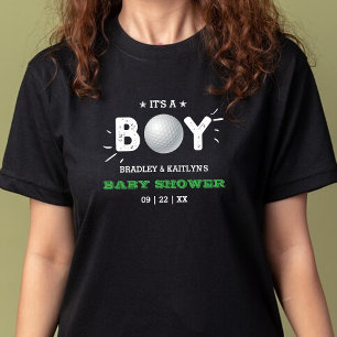 Det är en pojke! Golf Thenzed Co-ed Baby Shower T Shirt