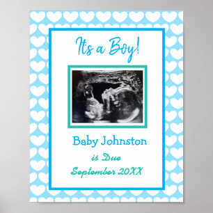 Det är en pojke, Gravid Announcement Ultrasound Pi Poster