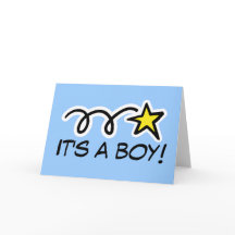 Det är en pojke - hälsningskort för nyfödd baby