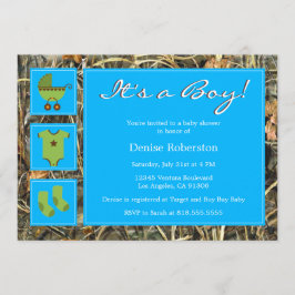 Det är en pojke! - Inbjudan till babyskor