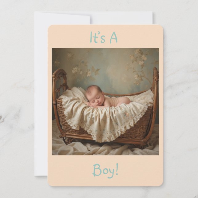 Det är en pojke inbjudningar (Framsida)