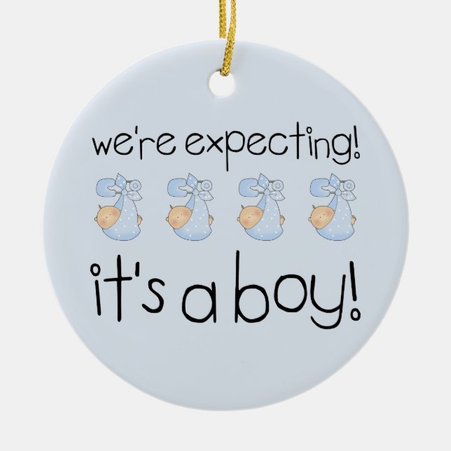 Det är en pojke julgransprydnad keramik (Framsidan)