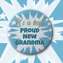 Det är en pojke! Knappen Proud Grandma Knapp