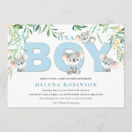 Det är en pojke Koala Spädbarn Baby Shower-inbjuda Inbjudningar