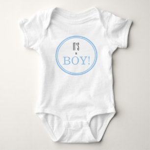 Det är en pojke! Modern Blue Baby Gender Reveal T Shirt