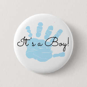 Det är en pojke, Nyfödd bebis Birth Announcement Knapp