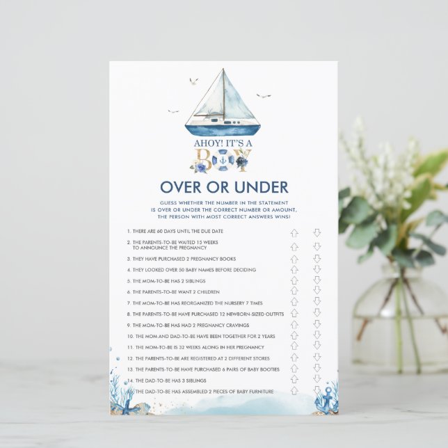 Det är en pojke över eller under Baby Game (Stående Fram)