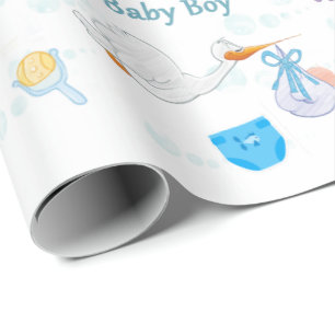 Det är en pojke - Personlig Baby Shower Presentpapper