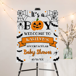 "Det är en pojke" Pumpkin Halloween Baby Shower Vä