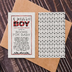 Det är en pojke! Rustic Play Lumberjack Baby Showe Tilläggskort