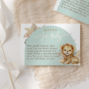 Det är en pojke Safari Theme Lejon Baby Shower bok Tilläggskort