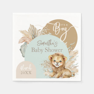 Det är en pojke Safari Theme Lejon Baby Shower Pappersservett