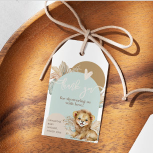Det är en pojke Safari Theme Lejon Baby Shower Presentetikett