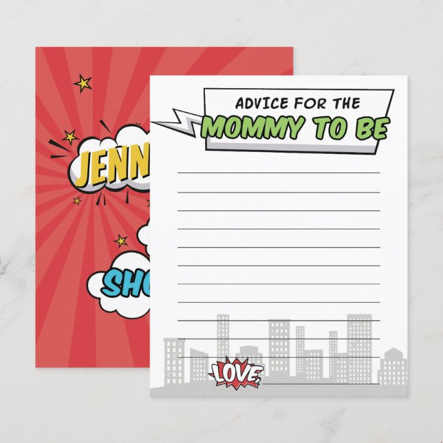 Det är en pojke Serietidning Superhjälte Baby Show (Fram/baksida)