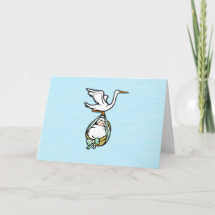 Det är en pojke som Stork föder Baby Meddelande