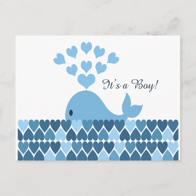 Det är en pojke! Söt val Vykort (Framsida)